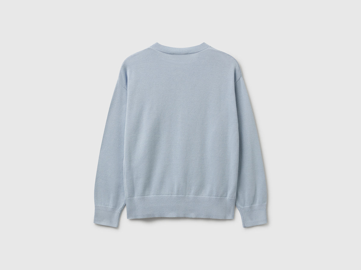 Cardigan girocollo in puro cotone