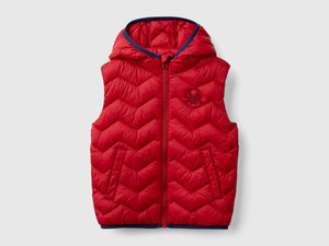 Padded vest with hood