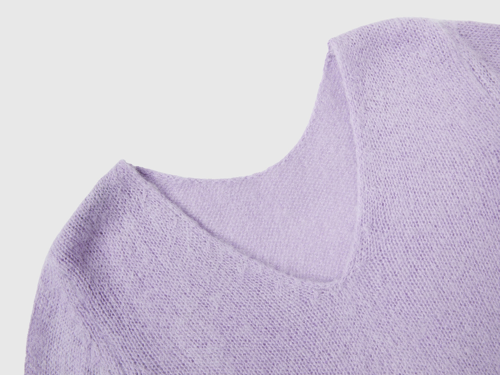 Maglia in misto mohair regular fit da donna lilla 6 | Benetton Outlet