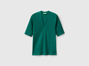 Camiseta slim fit de algodón de fibra larga
