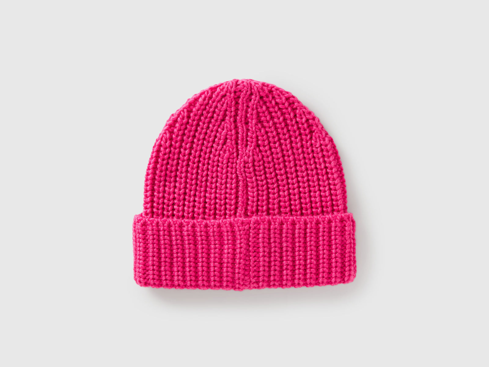Berretto in misto lana da bambino fucsia 2 | Benetton Outlet