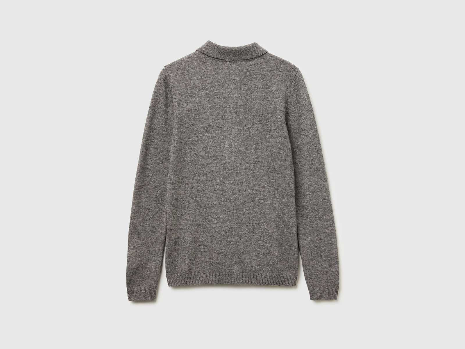 Polo in maglia in misto cashmere da donna grigio scuro 2 | Benetton Outlet