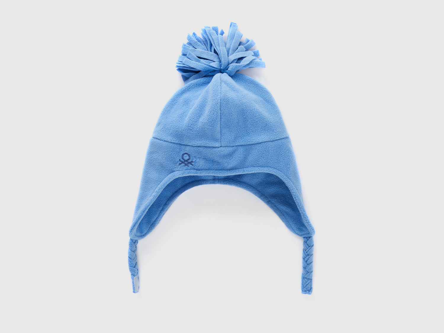 Cappello con paraorecchie e pom pom da bimbo blu | Benetton Outlet