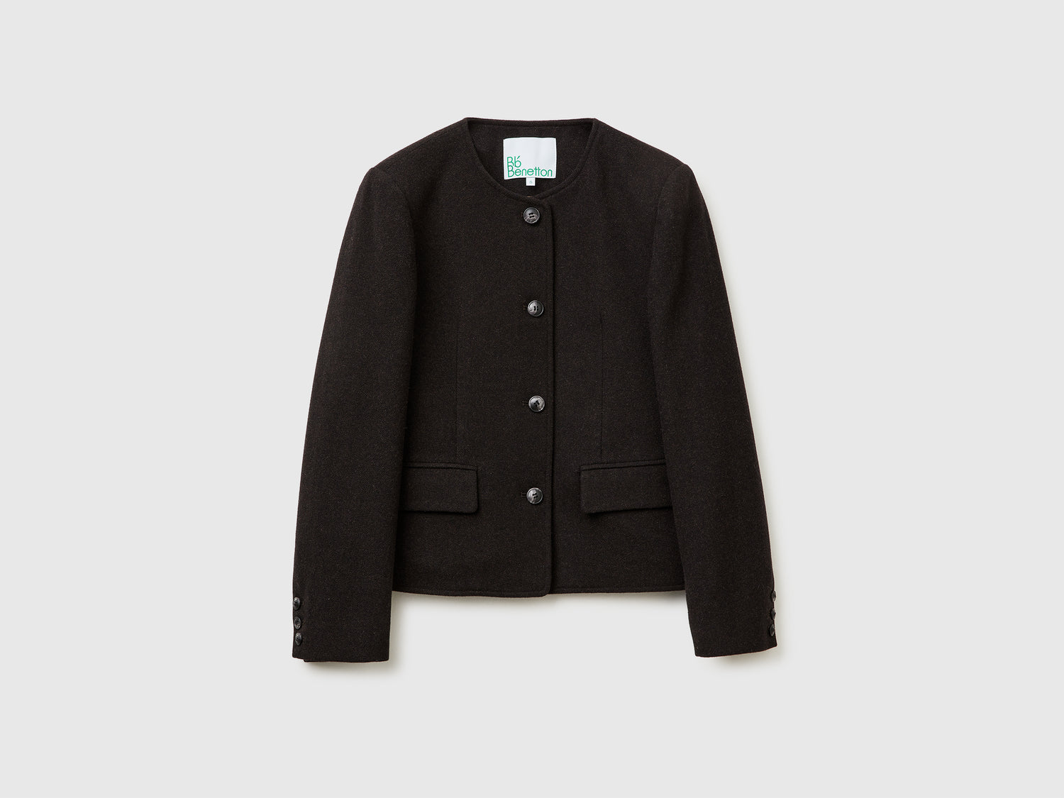 Giacca in misto lana da donna marrone scuro | Benetton Outlet