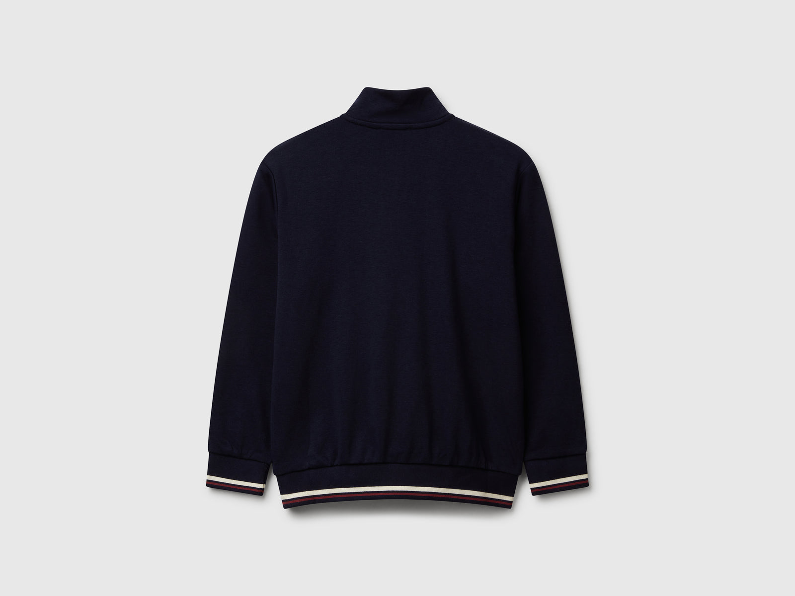 Felpa con zip e collo alto da bambino blu scuro 2 | Benetton Outlet