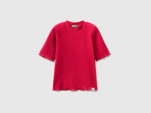 T-shirt lupetto a manica corta