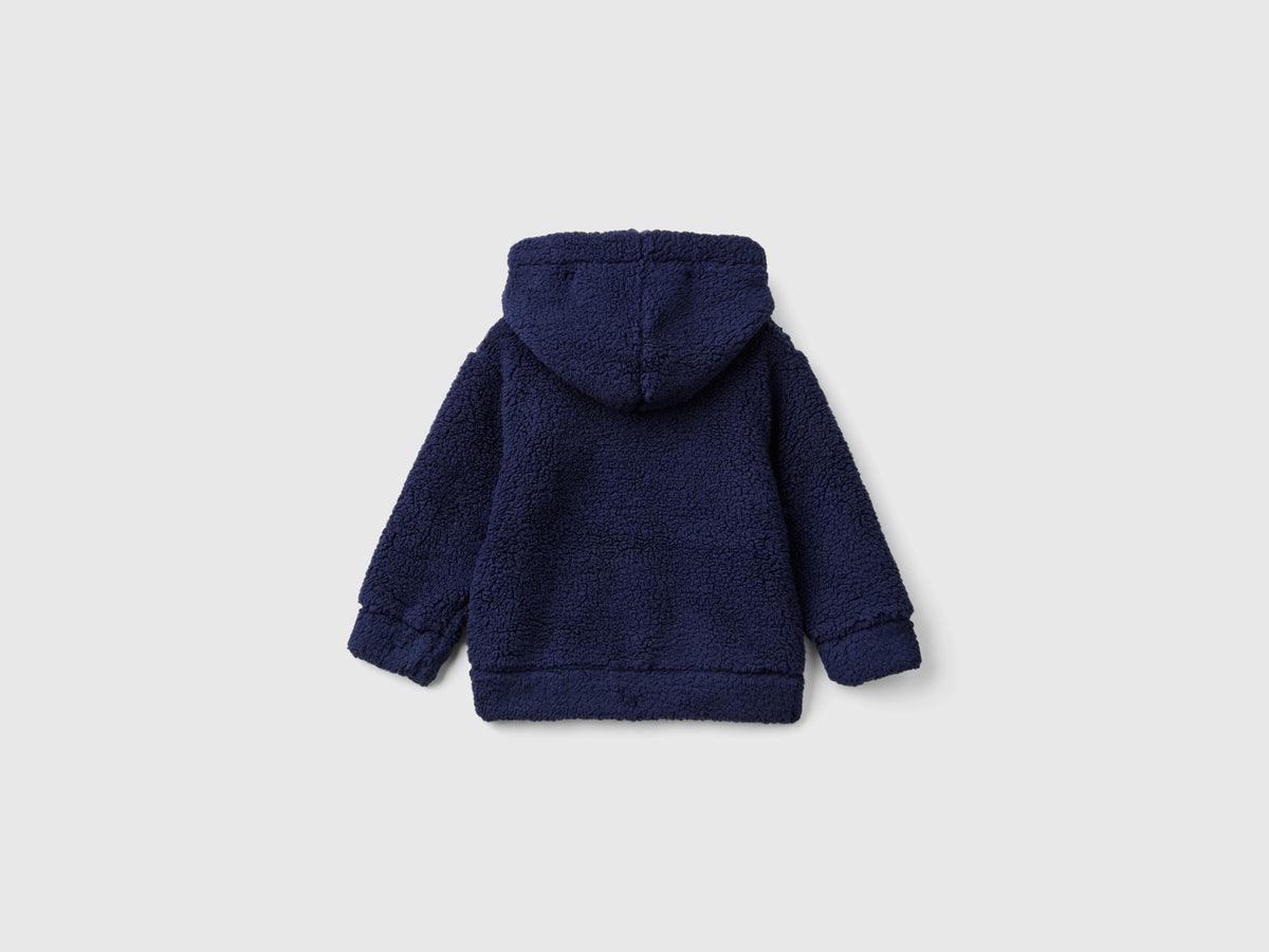 Felpa effetto orsetto con cappuccio