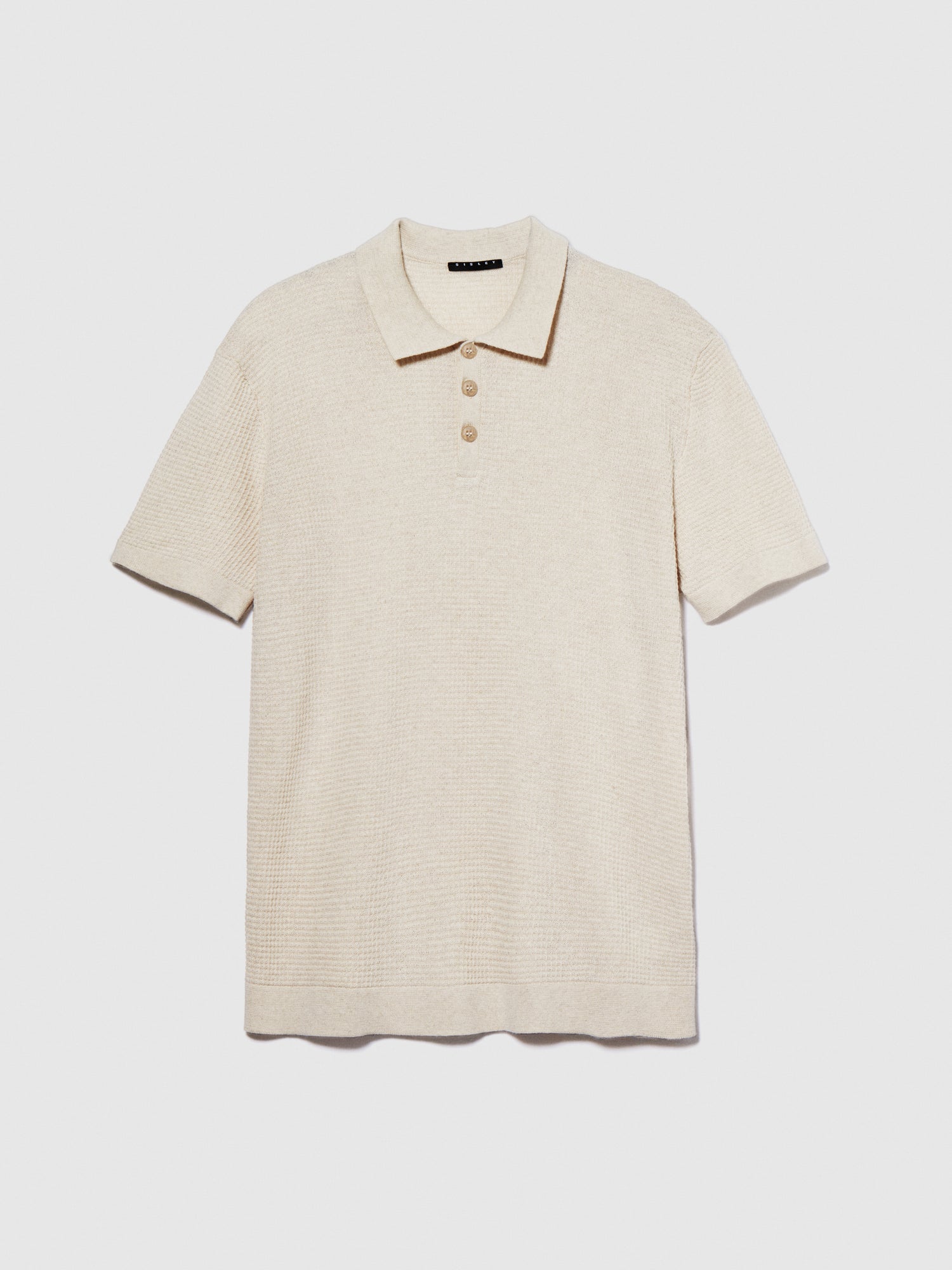Polo in maglia da uomo beige | Sisley Outlet
