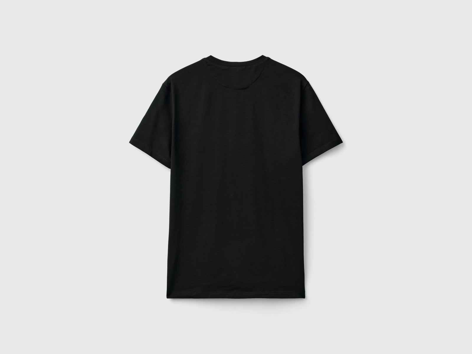 Stretch cotton slim fit T-shirt da uomo nero 2 | Benetton Outlet
