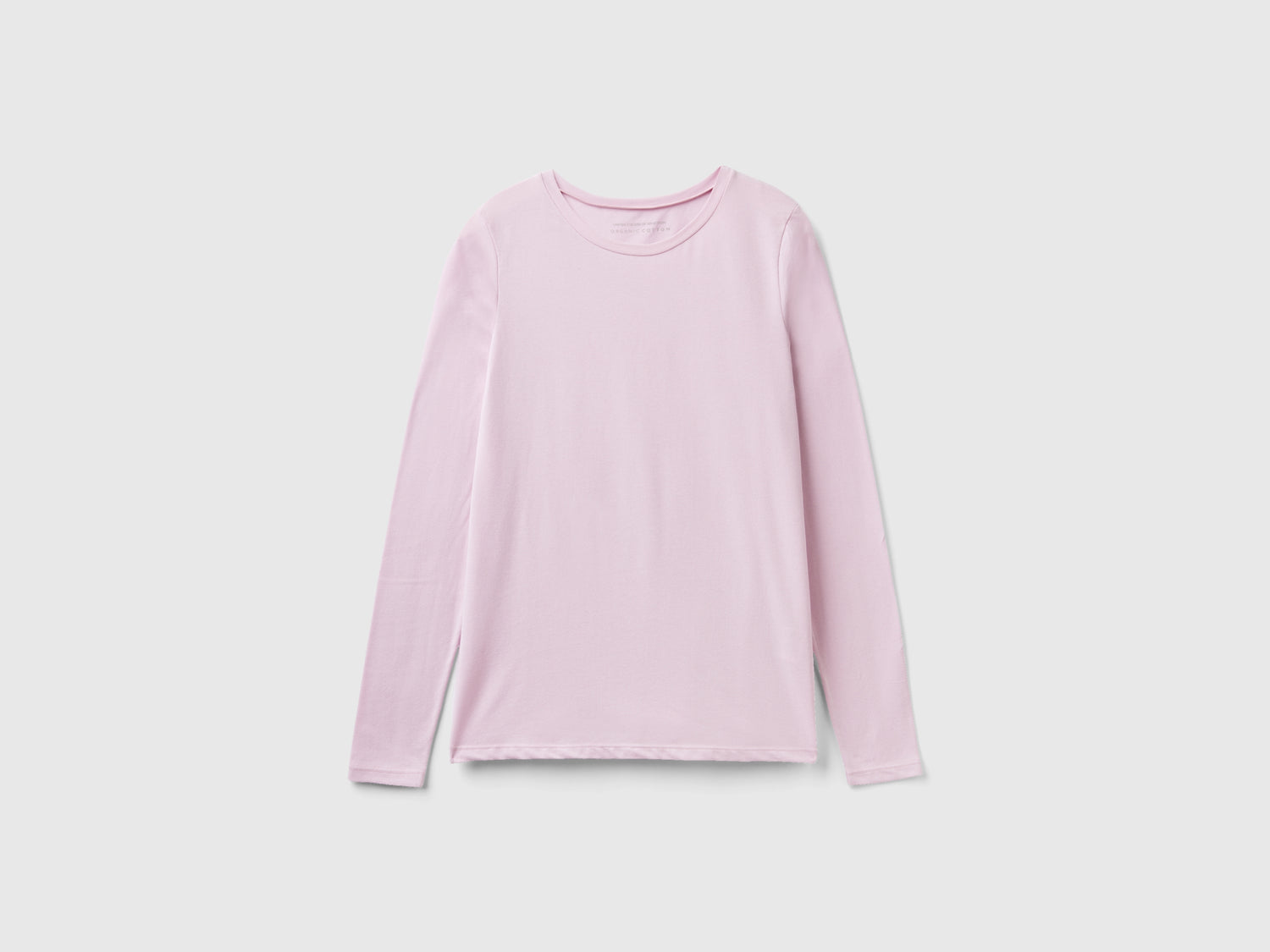 T-shirt manica lunga super stretch da donna rosa tenue | Benetton Outlet