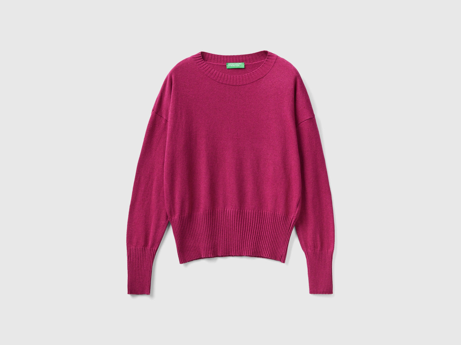 Maglia in misto cashmere da donna bordeaux | Benetton Outlet