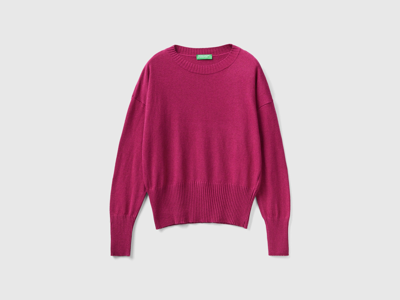 Maglia in misto cashmere da donna bordeaux | Benetton Outlet