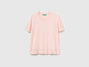 Maglia manica corta in misto seta