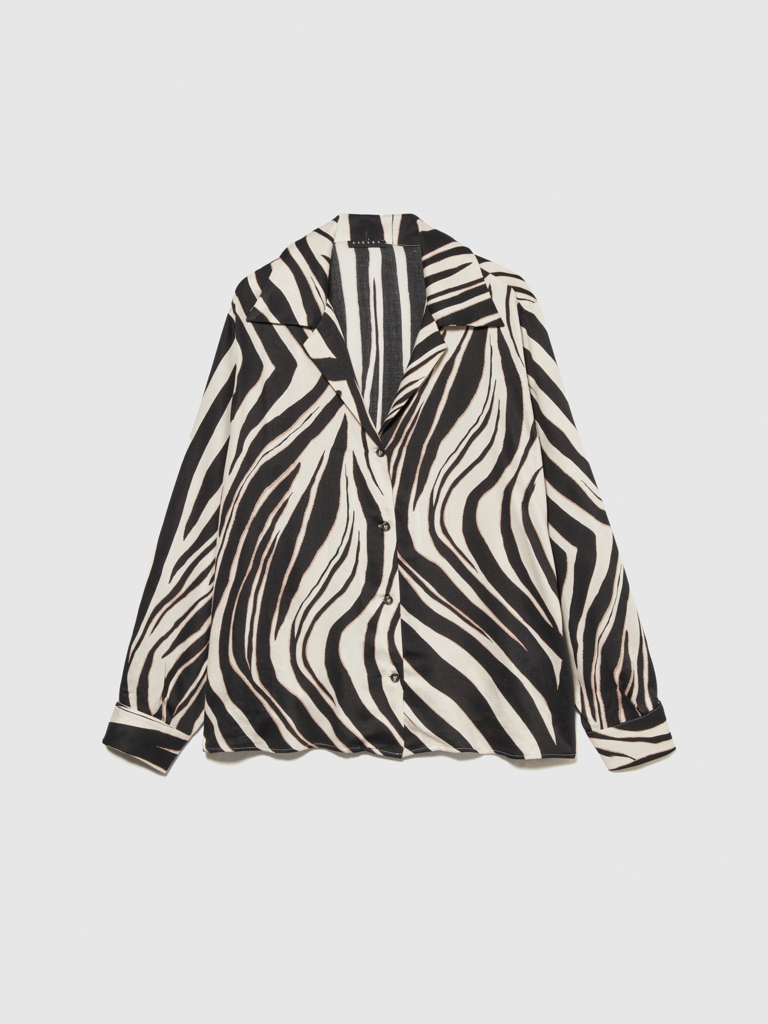 Camicia stampata in satin da donna multi-color | Sisley Outlet