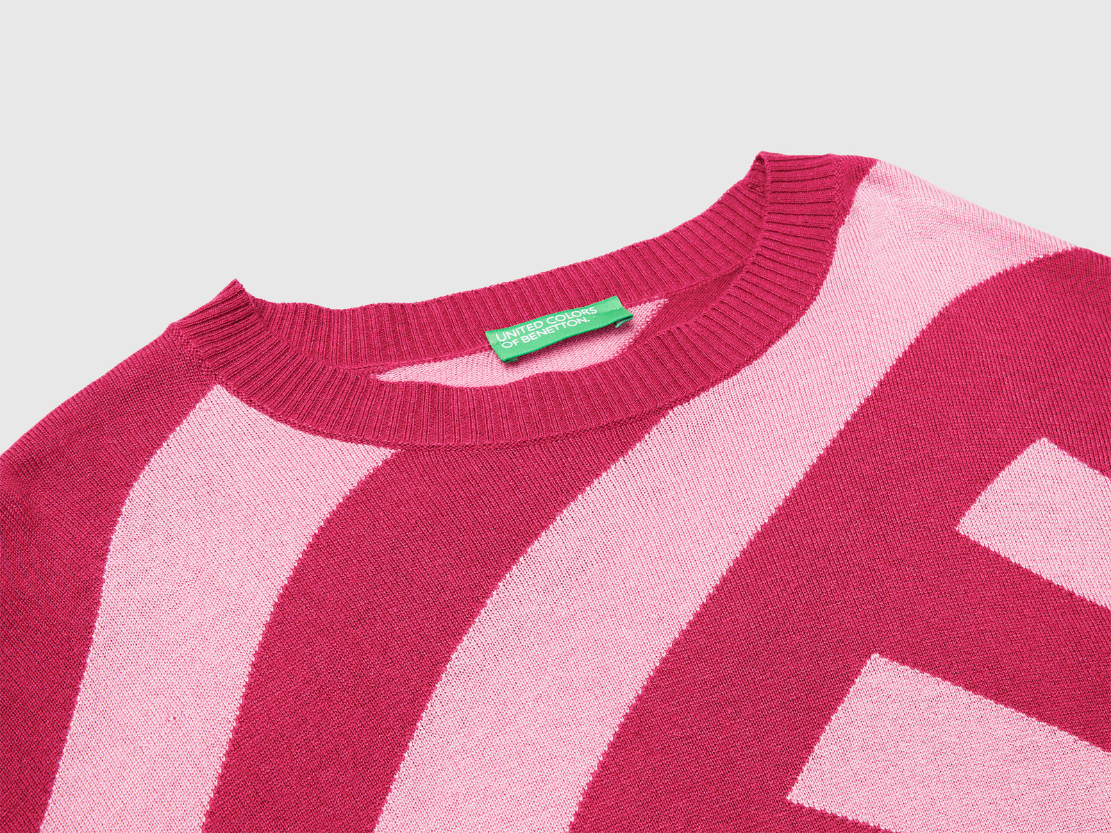 Maglia cropped a righe regimental da donna fragola 3 | Benetton Outlet