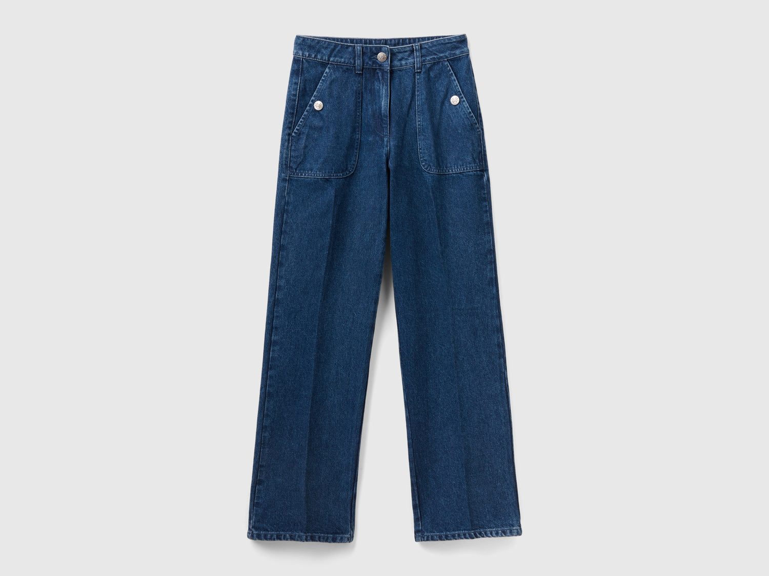 Jeans straight da donna blu | Benetton Outlet