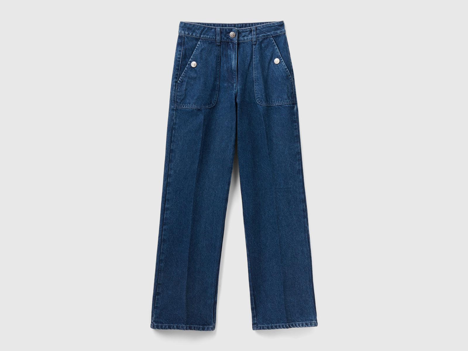 Jeans straight da donna blu | Benetton Outlet