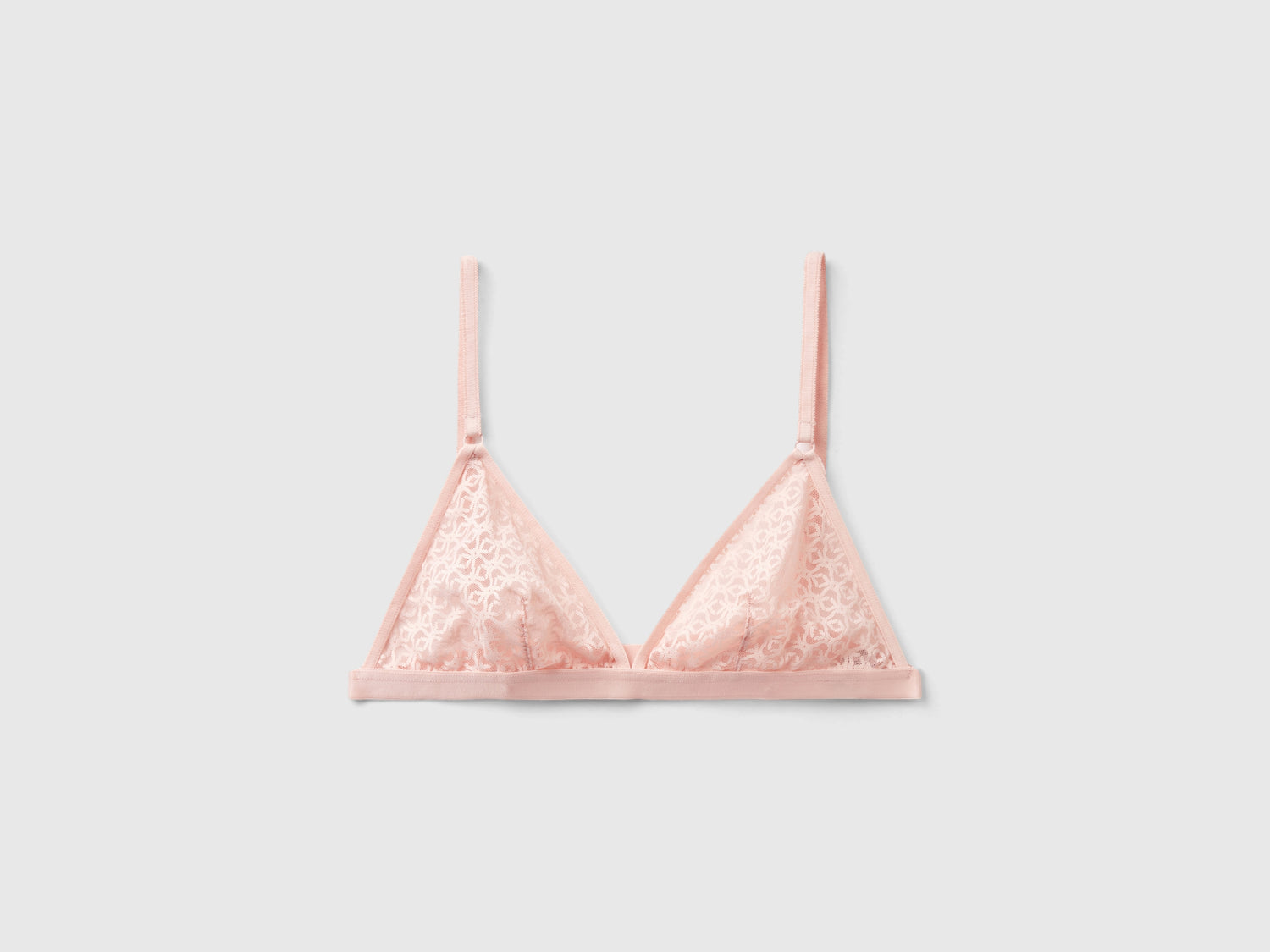 Reggiseno a triangolo Monogram da donna rosa tenue | Benetton Outlet