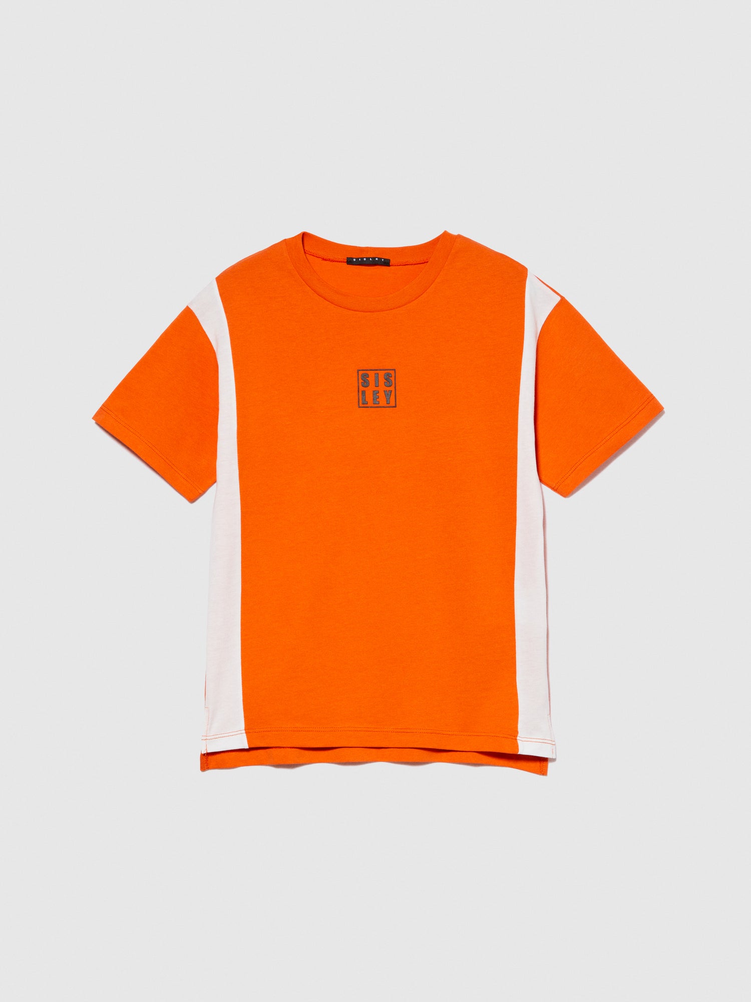 T-shirt con contrasto da bambino arancione | Sisley young Outlet