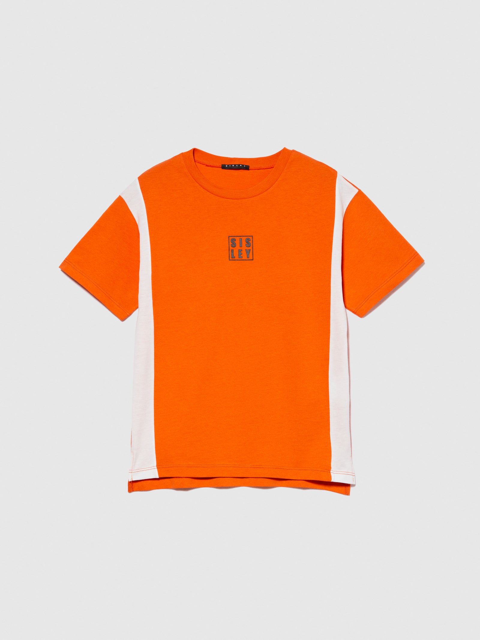 T-shirt con contrasto da bambino arancione | Sisley young Outlet