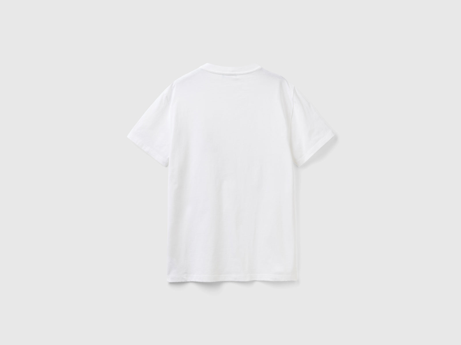 Maglietta manica corta con stampa da uomo bianco 2 | Benetton Outlet