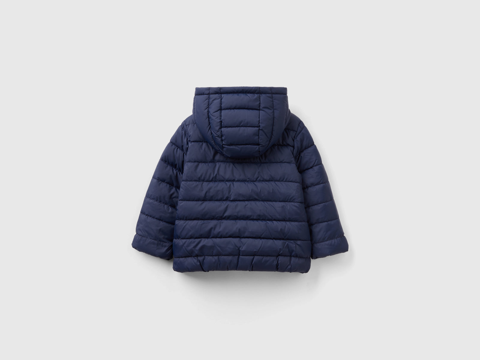 Giubbotto imbottito con rouches da bimba blu scuro 2 | Benetton Outlet