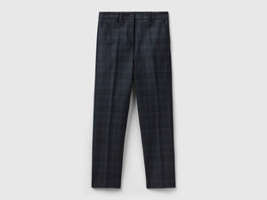 Pantaloni dritti a quadri