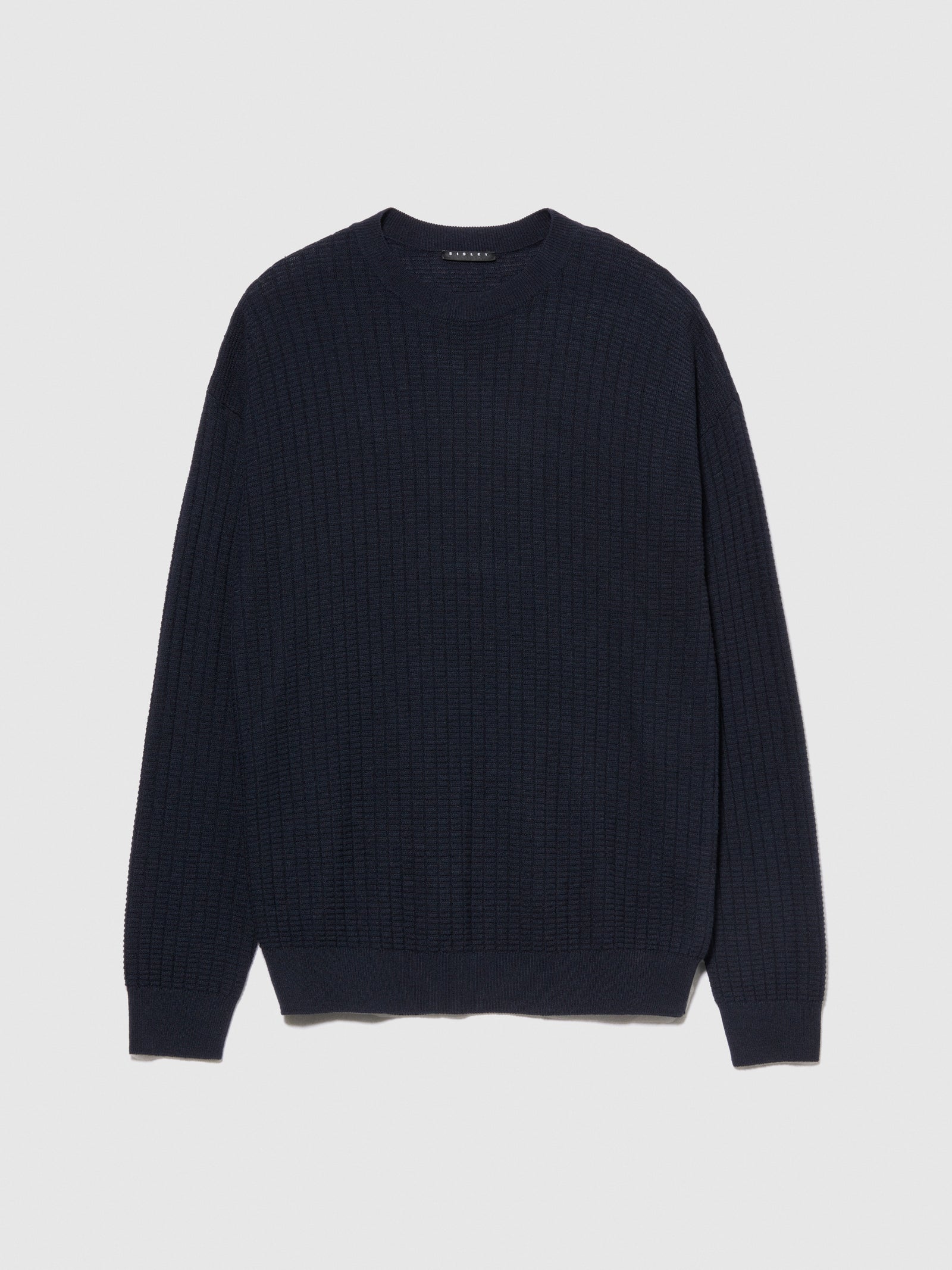 Maglia regular fit da uomo blu scuro | Sisley Outlet