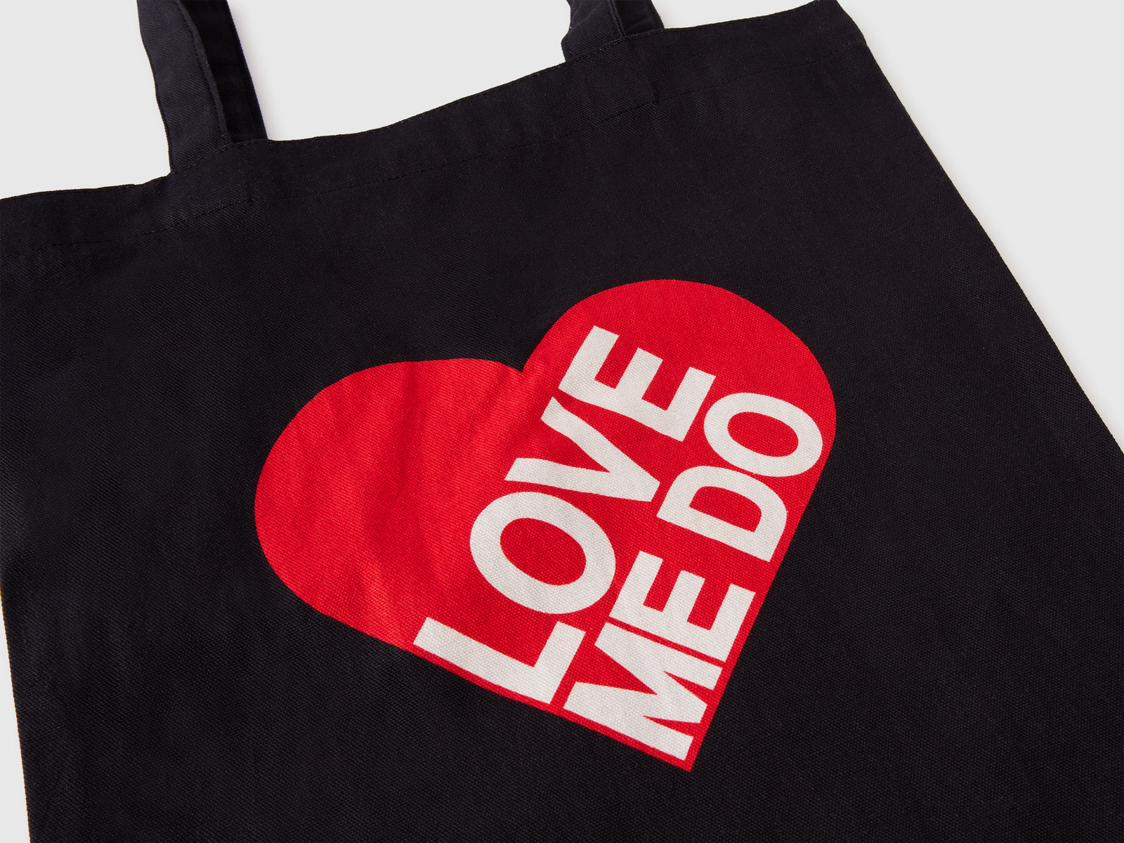 Tote Bag The Beatles in puro cotone da donna nero 3 | Benetton Outlet