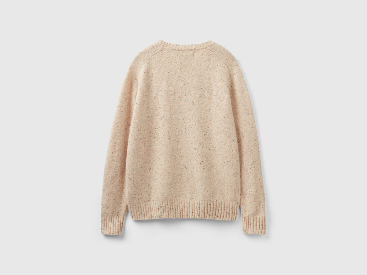 Maglia girocollo in misto lana