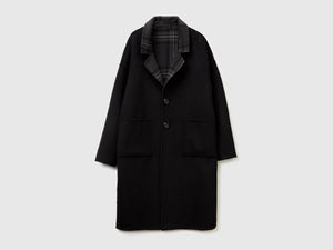 Cappotto reversibile in misto lana