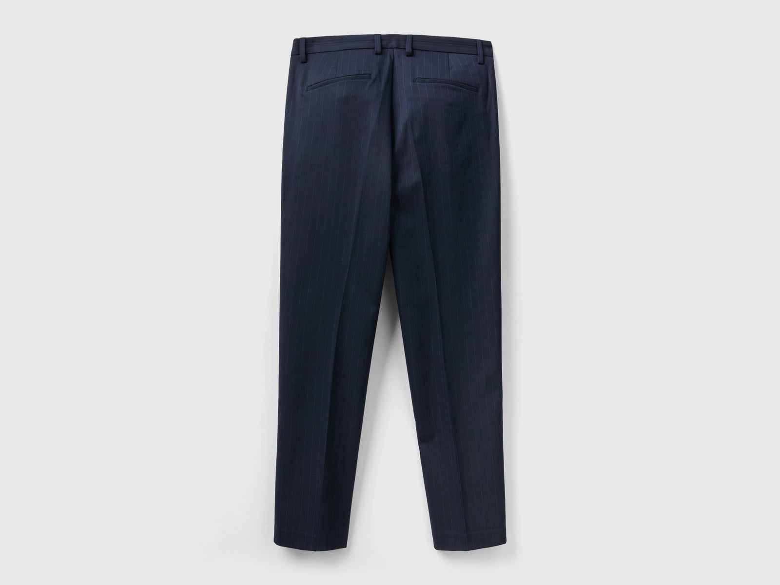 Chino effetto gessato slim fit da uomo blu scuro 2 | Benetton Outlet