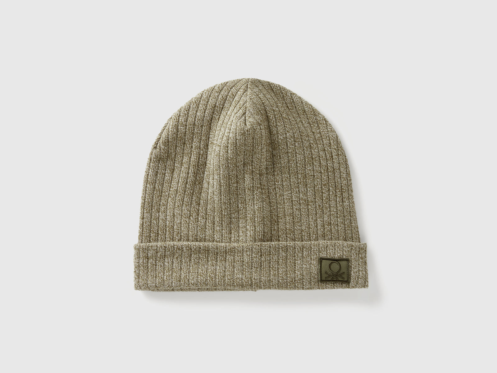 Cappello in misto viscosa stretch da bambino verde militare | Benetton Outlet