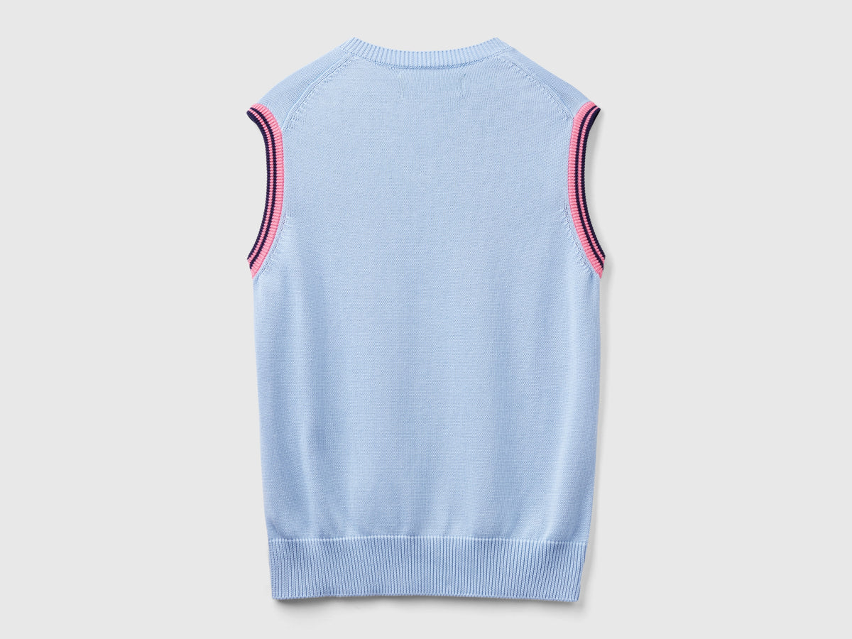 Gilet regular fit 100% cotone