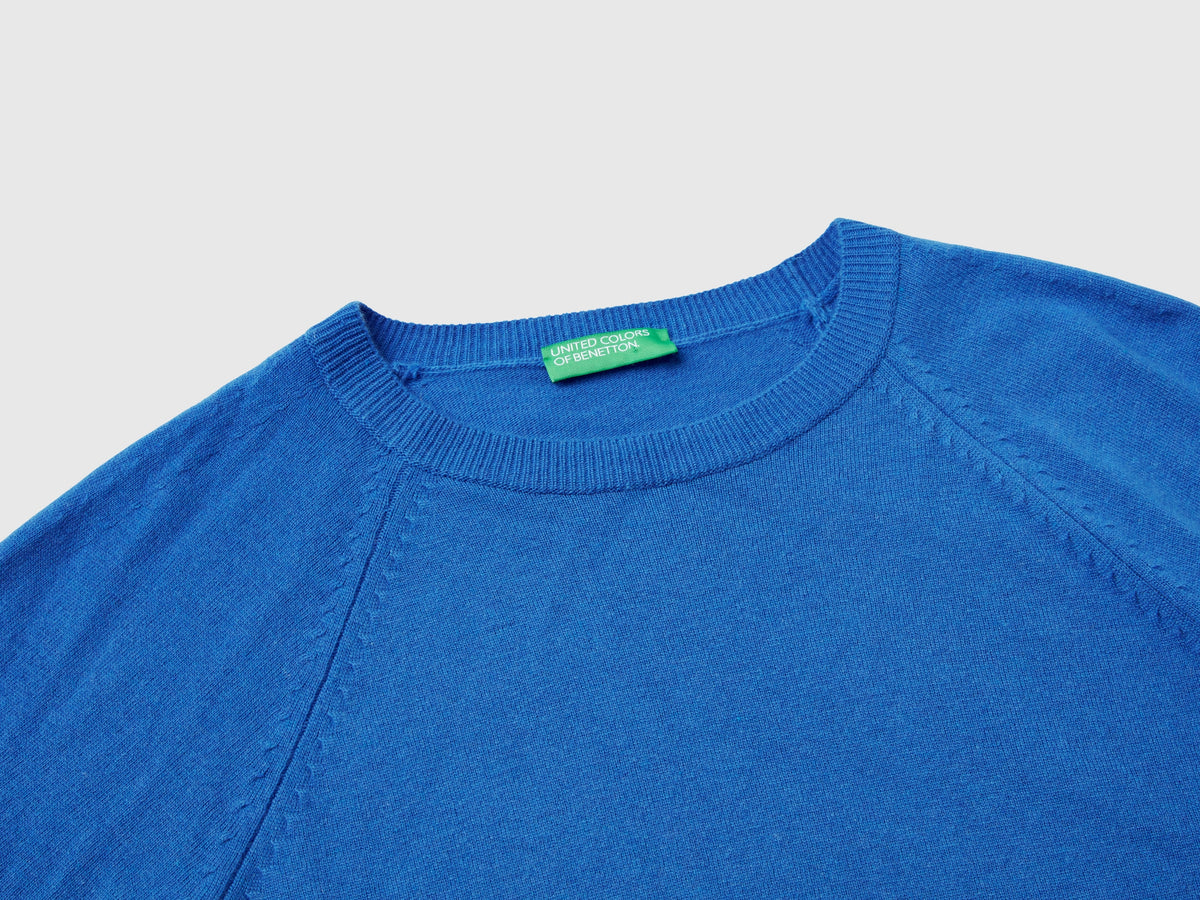Maglia girocollo in misto lana e cashmere