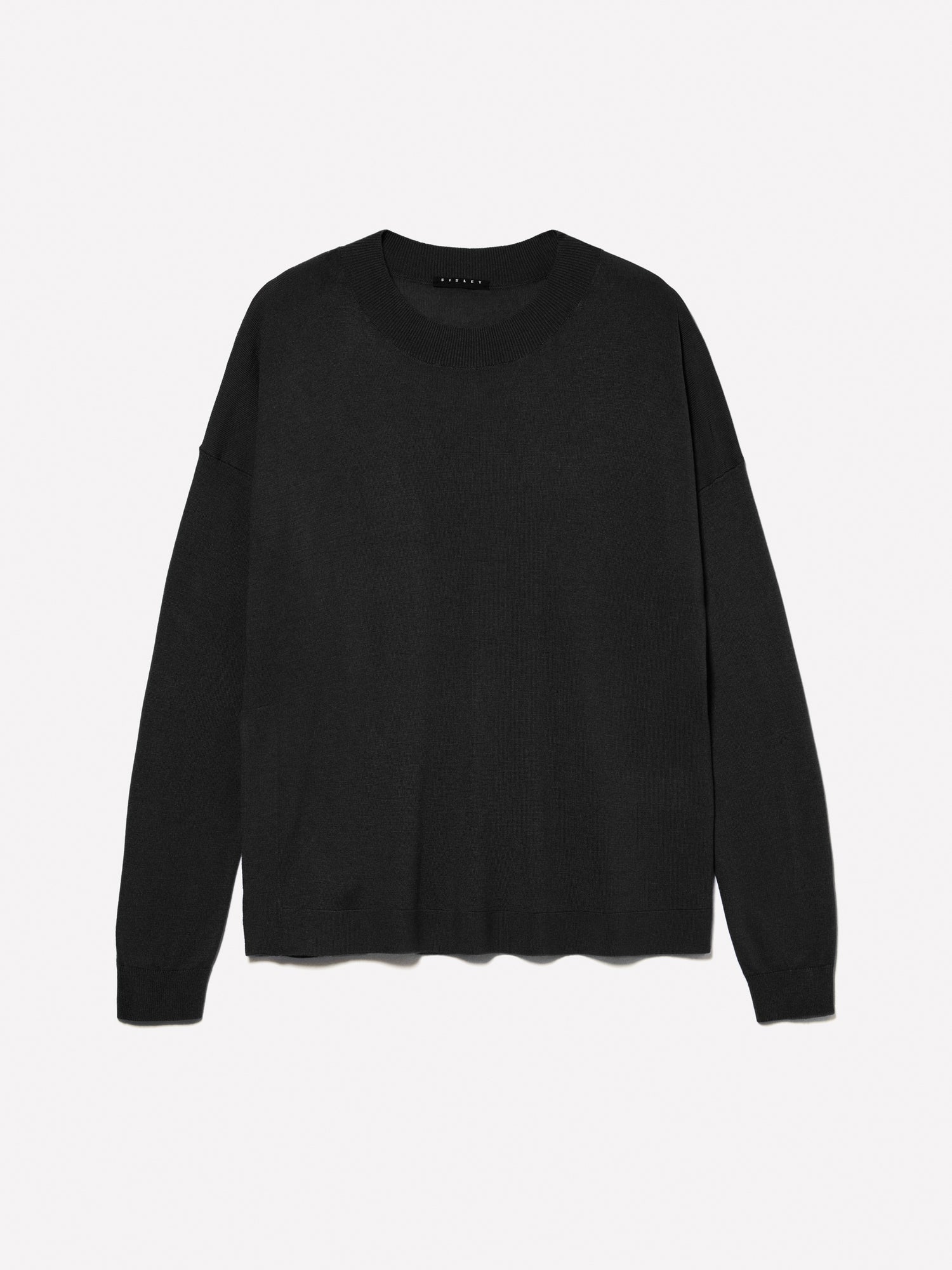 Maglia in misto seta da donna nero | Sisley Outlet