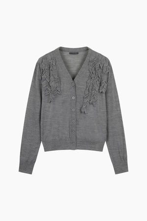 Cardigan con rouches