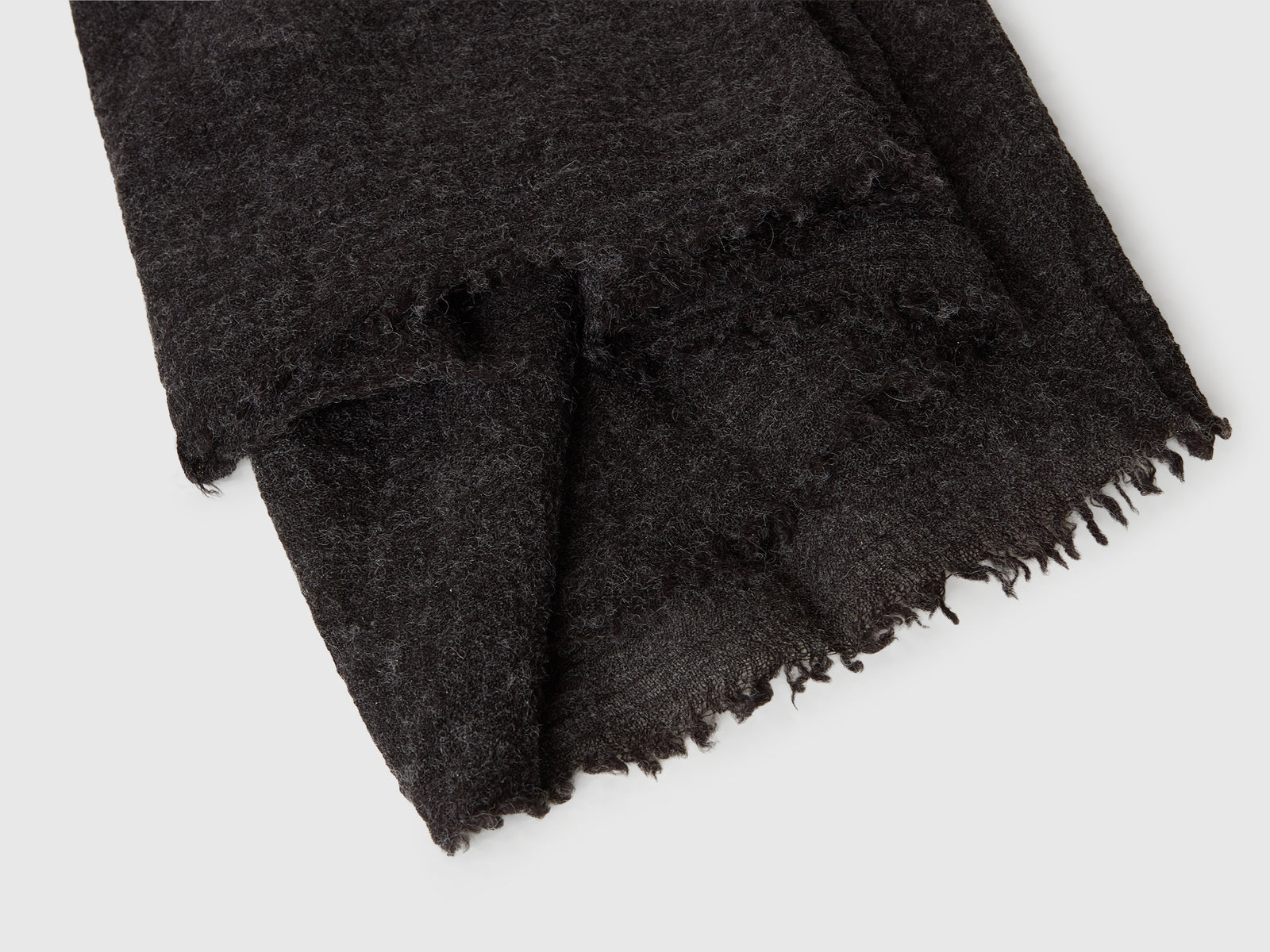 Sciarpa leggera in misto lana da uomo nero 2 | Benetton Outlet