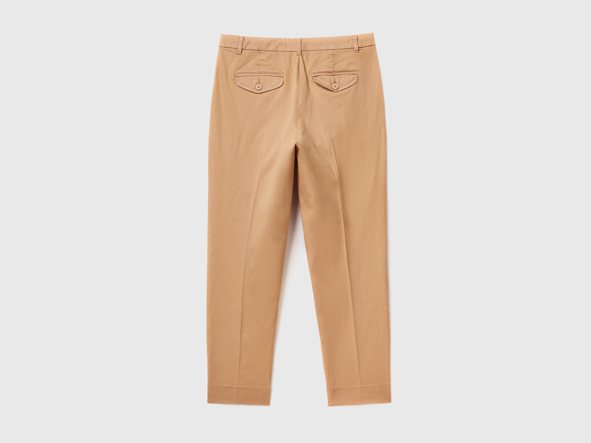 Chino cropped in cotone stretch