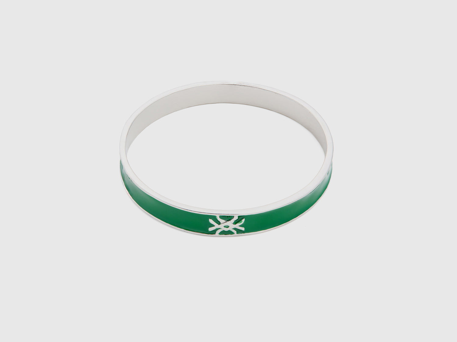 Bracciale bangle con logo da donna verde | Benetton Outlet