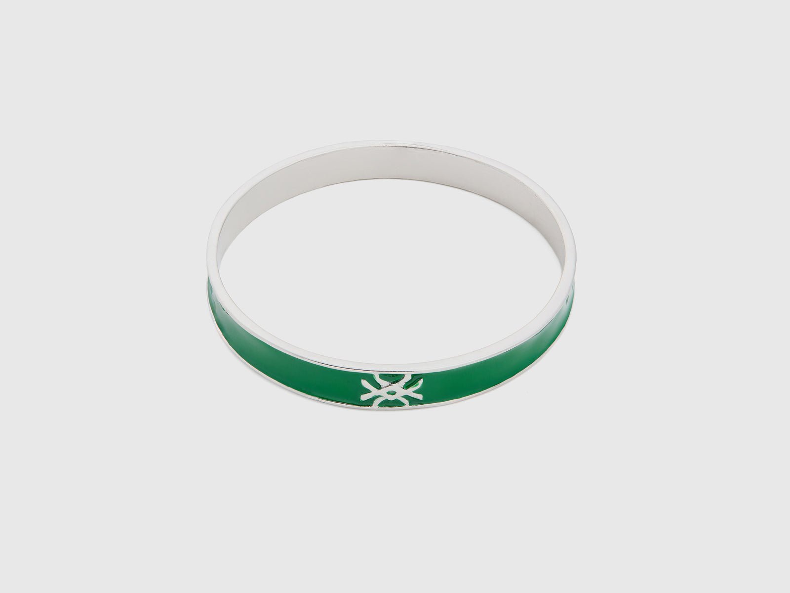Bracciale bangle con logo da donna verde | Benetton Outlet