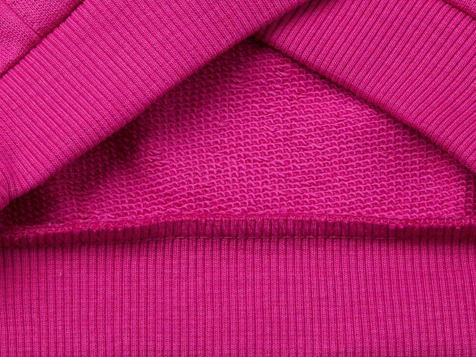 Felpa con zip in cotone bio da bimba fucsia 3 | Benetton Outlet