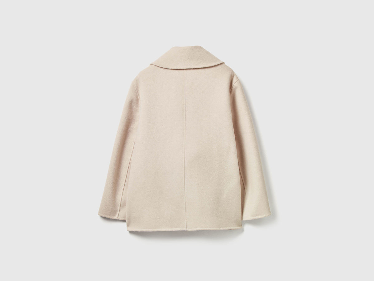 Cappotto doppiopetto in misto lana