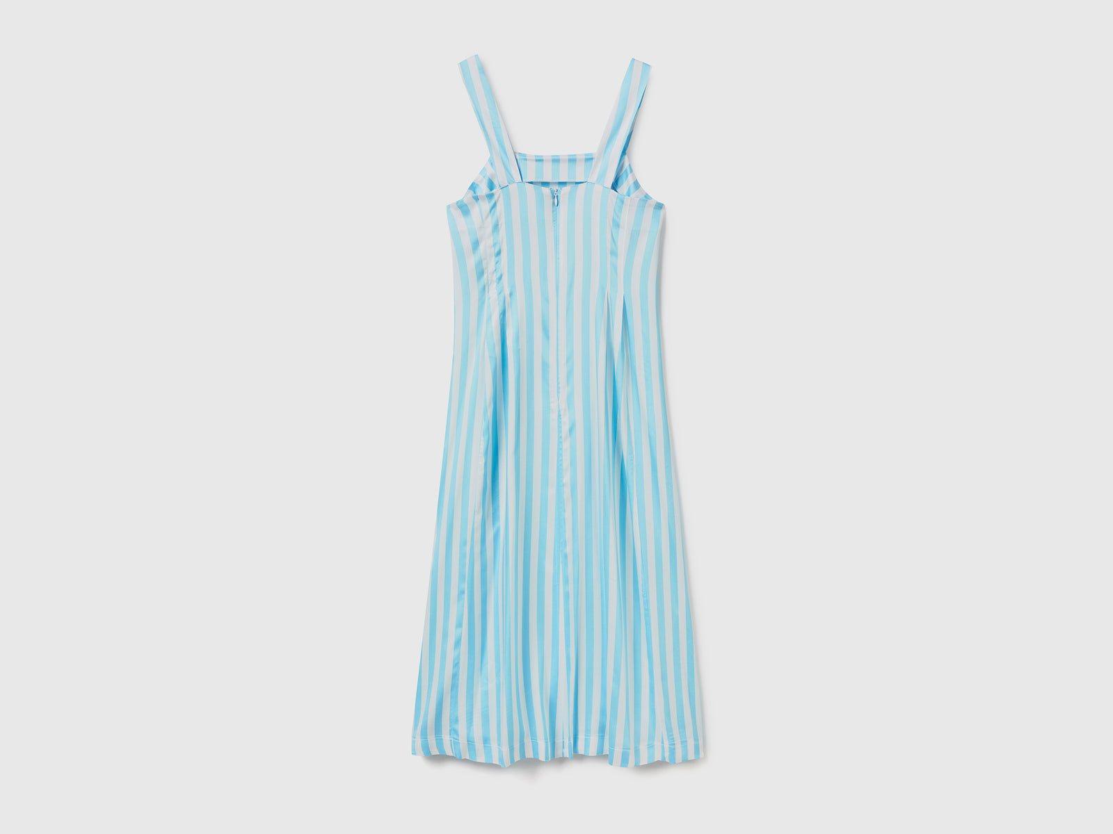 Vestito fluido con stampa da donna celeste 2 | Benetton Outlet