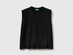 Gilet in misto lana e viscosa
