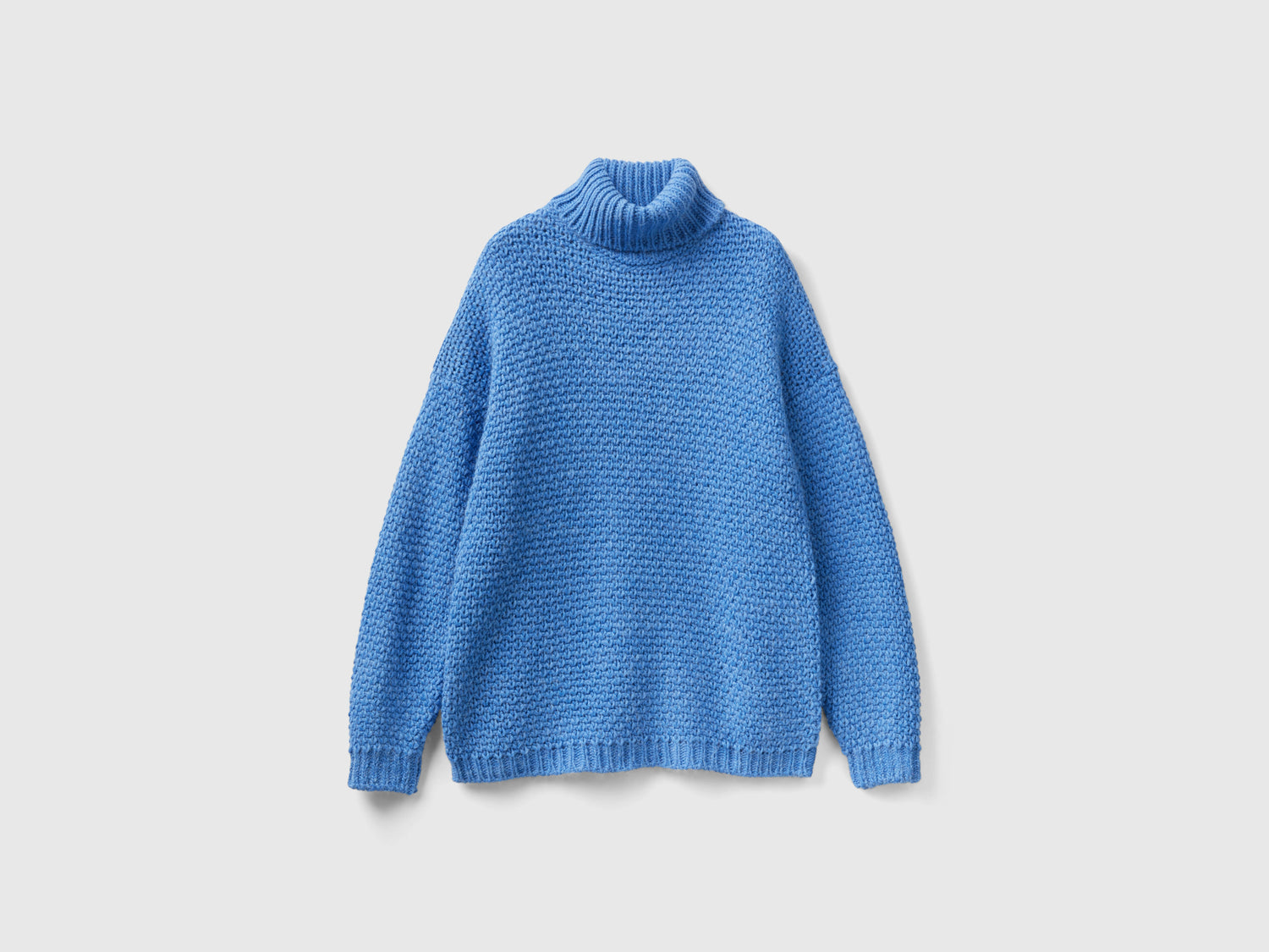 Dolcevita in misto lana e alpaca da donna azzurro | Benetton Outlet