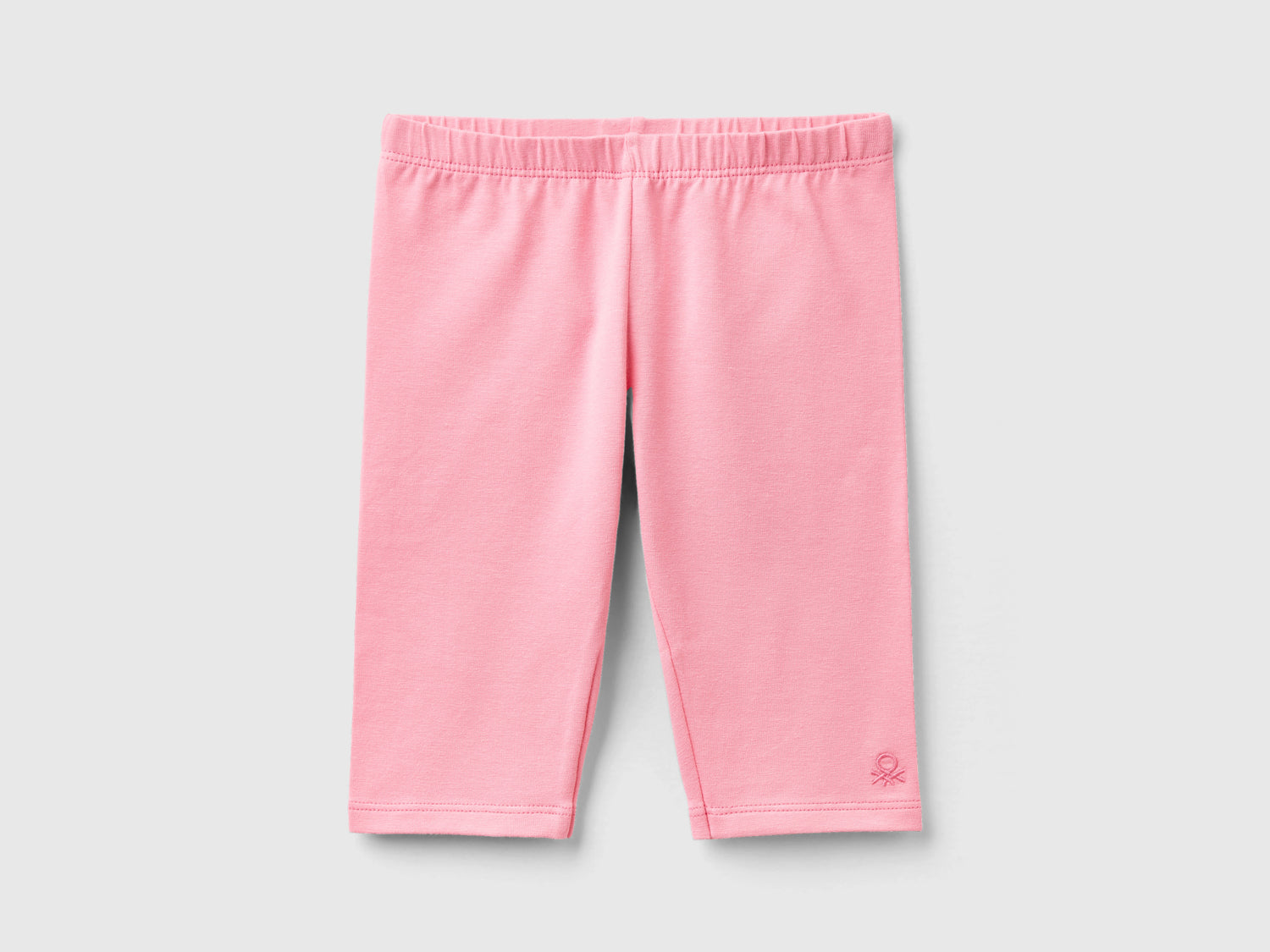 Leggings a 3/4 in cotone stretch da bimba rosa | Benetton Outlet