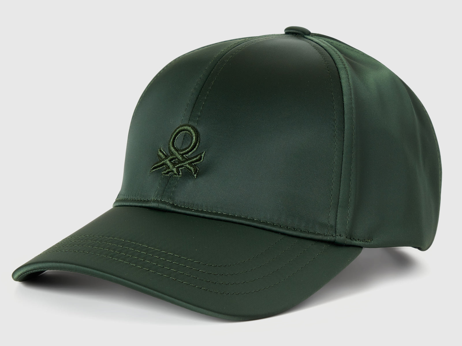 Cappello baseball effetto satin da donna verde militare 3 | Benetton Outlet