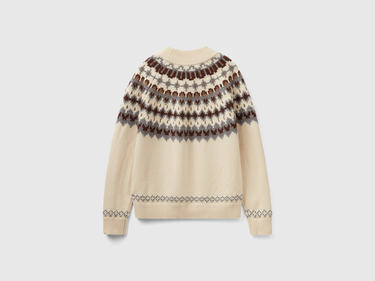 Maglia lupetto jacquard