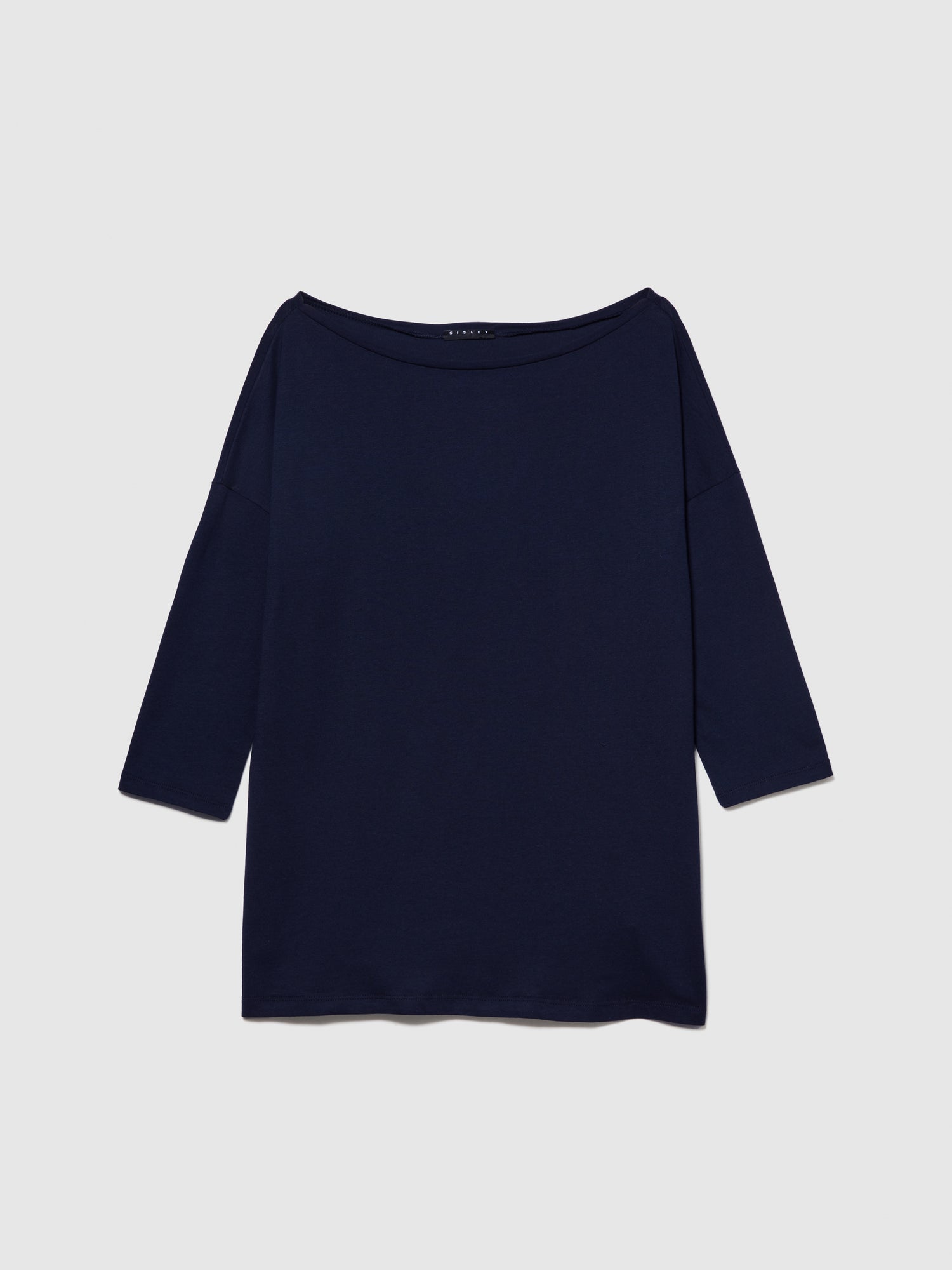 T-shirt con scollo a barca da donna blu scuro | Sisley Outlet